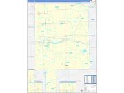 La Salle County, IL Wall Map Zip Code Basic Style 2023